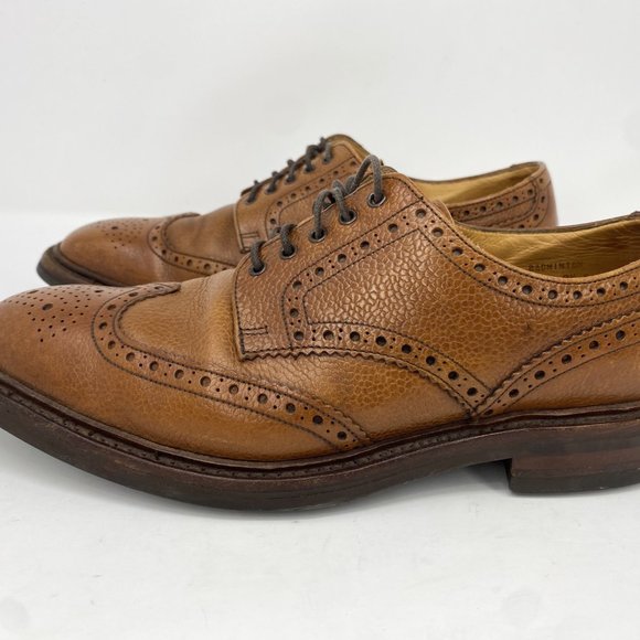 Loake Badminton 2 / Brown Leather Derby Brogue Shoes / Men\'s  US 9.5 / UK 8.5 main image 7
